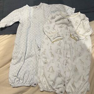 Kissy Kissy Kids Pajamas Sleep Sacks - White and Cream